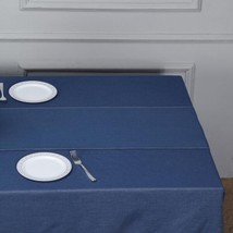 Dark Blue 14X108&quot;&quot; Faux Denim Polyester Table Top Runner Wedding Decorations Sal - £7.94 GBP