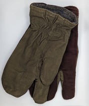 USSR Vintage Army Mittens Winter Fleece Three Finger Military Cold War 1... - $23.97