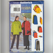 Pattern Butterick 5840 Adult Misses Size 14 16 18 Jacket Vest Skirt Pants, 1998 - £6.32 GBP