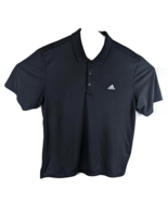 Mens Black Golf Polo Adidas Large Black - $28.04 CAD