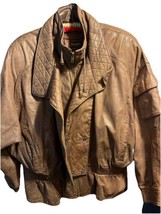 Adventure Bound Brown Leather Wilsons Jacket Full Zip Women’s Size XL EU... - $44.55