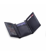 Bey Berk Tri-Fold Black Leather Wallet with ID Window - £36.76 GBP