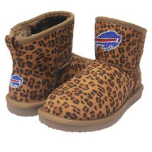 Buffalo Bills NFL Licensed Women&#39;s Leopard Print Bling Boot by Love Cuce Size 8 - £34.98 GBP