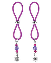 Bijoux de Nip Nipple Halos Flower Charm - Purple - £14.10 GBP