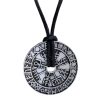 Vegvasir Rune Wheel Pendant Necklace Valknut Odin Hammer Rune Norse Jewellery - £6.86 GBP