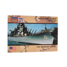 USS Missouri (BB-63) #187 Fighting Ship 1991 Pro Set Desert Storm Military Asset - $5.90