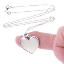 Retired James Avery Sterling Heart pendant on 20&quot; necklace - £160.32 GBP