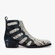 Boss Snake Black & Natural Zip-Up Leather Men Boot Limited Edition image 8