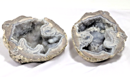 Large 4+ lbs Dugway Geode of Utah Quartz Crystals, Rhyolite &amp; Manganese Inside - £56.46 GBP