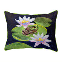 Betsy Drake Frog &amp; Lily Extra Large Zippered Pillow 20x24 - £48.49 GBP