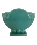 Haeger Fan Vase Matte Blue Art Deco Style 1940s MCM Home Decor 7 Inch - £119.61 GBP