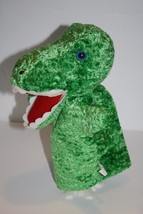 Dollar Tree Alligator Hand Puppet 11&quot; Green Plush Stuffed Dinosaur Soft Toy - $13.55