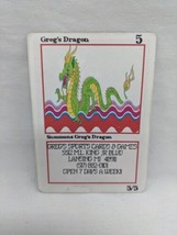 Vintage Greg&#39;s Sports Cards And Games Custom Dragon Business Card - £39.86 GBP