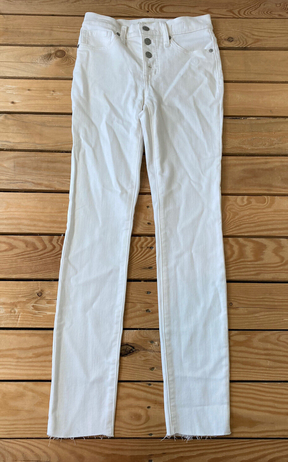 Primary image for Madewell NWT Women’s 9” Mid Rise Skinny Jeans Size 24 White J9