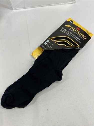 3M Futuro Mild Compression Trouser Socks Woman Medium Black 1 Pair COMBI... - $8.90