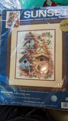 Dimensions Sunset Cross Stitch Kit "New Home" 2004 New-Unopened 14ct 13715 - $67.31