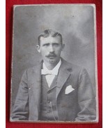 Vintage Real  Photo of a Man 1900&quot;s On a Cardboard back - £3.98 GBP