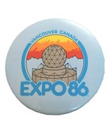 Vtg Piinback Button Expo 86 Vancouver British Columbia Canada 3&quot;D Bag 2 - $6.88