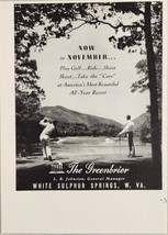 1936 Print Ad The Greenbrier Resort Hotel, Golf Course White Sulphur Springs,WV - £10.20 GBP