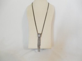 Department Store 28&quot;Grey/Silver Tone Bucket of Water Pendant Necklace Y519 - £12.77 GBP