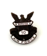 Vintage USAF United States Air Force 10 Year Service Award Lapel Pin Mil... - $9.99