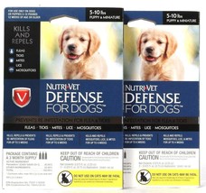 2 Packs Nurti Vet Defense For Dogs 5 To 10 Lbs Puppy &amp; Miniature Kills Fleas - $32.99