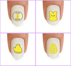 1 Set Easter Egg Basket Bunny Ears Yellow Waterslide Nail Decal Transfers #MNMZ - £4.78 GBP