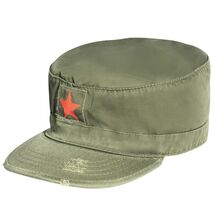 Rothco Vintage Fatigue Cap Olive Drab Red Star Military Hat Size S-XL - $15.89