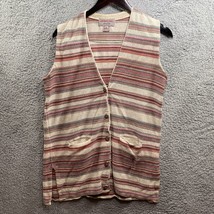 VTG Michael Ross Linen Blend Vest Made In England Pockets! - $20.00