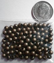 Bronze plated steel 4mm round spacer beads bronze color spacers 100 Pcs ... - $1.93