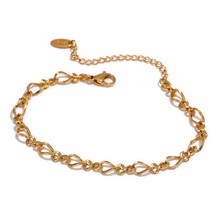 Yhpup 2022 Stainless Steel New Golden Chain Necklace Bracelet for Women Waterpro - £18.35 GBP