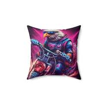 Biker USA American Eagle Motorcycle Graphic Spun Polyester Square Pillow - £36.33 GBP+