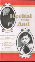 Recital at the Aud, English Music Hall Variety Set in 1919 Virden w/ Jam... - $12.26