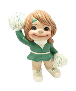 Smileys OOAK Cheerleader with Pom Poms Figurine Retro School Collectible - $14.95