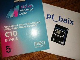MEO Altice Sim Card Portugal - Pay as You Go - Preload - EU &amp; UK Roaming Free - £13.43 GBP