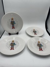 Fiestaware Christmas Nutcracker &quot;The Giver&quot;  9&quot; Luncheon Plates Set Of 4 NEW - £95.92 GBP