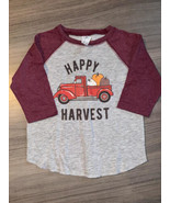 LAT Apparel &quot;HAPPY HARVEST&quot; 3/4 Sleeve Shirt Size 2 NWOT - $14.85