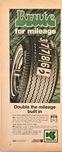 Brute for double the mileage built in tires -1969 Vintage Print Ad - $183.09 MXN