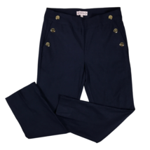 Nanette Lepore Navy Blue Stretchy Crop Pull-on Pants Nwt Size Small - $22.20