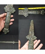 Antica spada cinese orientale in bronzo incisa patina di spada guerriero - $2,797.62 MXN