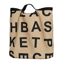 1 Pc  Letter Print Shopping Bag Canvas Large Women Handbag Tote Messenger Casual - £16.01 GBP