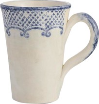 Mug BURANO White Navy Blue Ceramic Handmade Hand-Crafted - £62.22 GBP