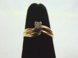 Womens Vintage Estate 14K Gold Solitaire Diamond Engagement Ring, 2.2g E3235 - £221.58 GBP