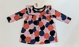 Tea Collection Long Sleeve Kimono Dots Infant Dress Floral Baby Girl 6-9M 9-12M - £18.37 GBP