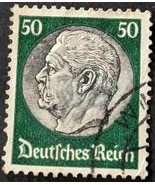 1938 Austria Paul von Hindenburg (1847-1934), 2nd President 50Pf Postmar... - $10.00