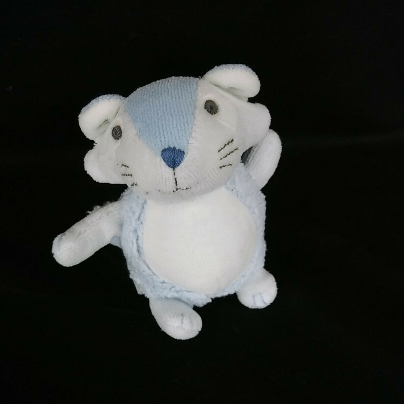 Baby gap 4.5" Stuffed Plush Raccoon Blue Rattle Crinkle Tail - £79.01 GBP