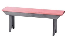 Children&#39;s Bench - Pink &amp; White Solid Maple Wood Toddler Furniture Amish Usa - £133.53 GBP