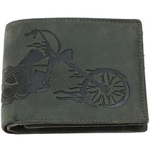 Bifold-Geldbörse, stilvolles Harley-Grünes Leder, als Geschenk für Herre... - £35.15 GBP