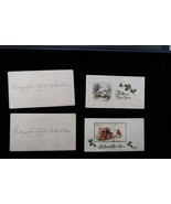 Vtg Ephemera New Years Greeting Cards &amp; Envelope 1915 w/ Hand Written Le... - $27.34 CAD