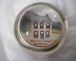 Mark Twain&#39;s Home Round Domed Glass Paperweight Hannibal Mo Felt Back - $23.75